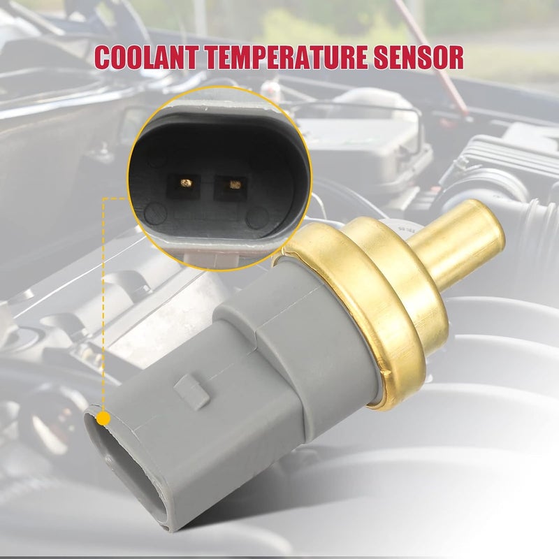 AUTEX Engine Coolant Temperature Sensor Switch Sender 158-0784 06A919501A Compatible with Audi A4 A5 A6 Q5 Q7 TT R8 VW Jetta Passat Beetle Porsche Cayenne - Image 2